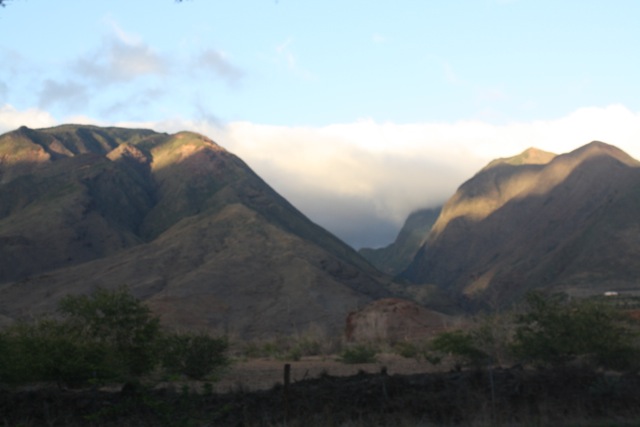 These are the beautiful mountains on Maui.