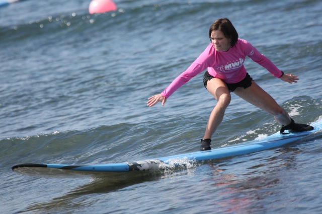 Cross surfing in Hawaii off this little surfer girl's bucket list.