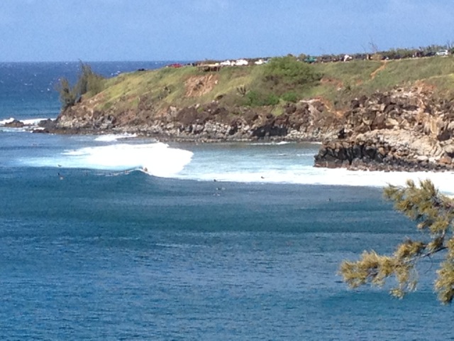 The north shore of Maui — apparently the hot spot for big waves and surfing.