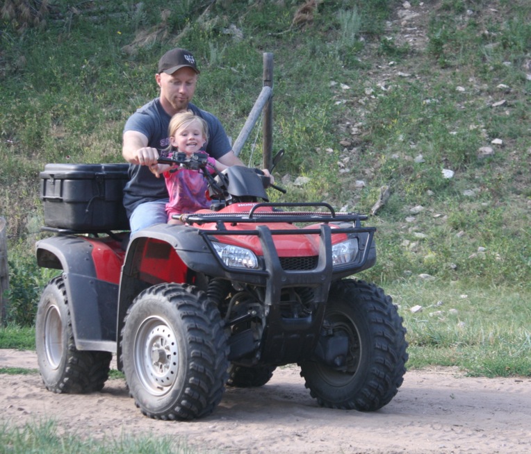 A quick ride on the 4-wheeler.