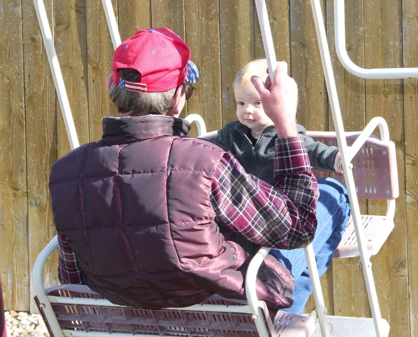 We had beautiful weather, perfect for some swinging.