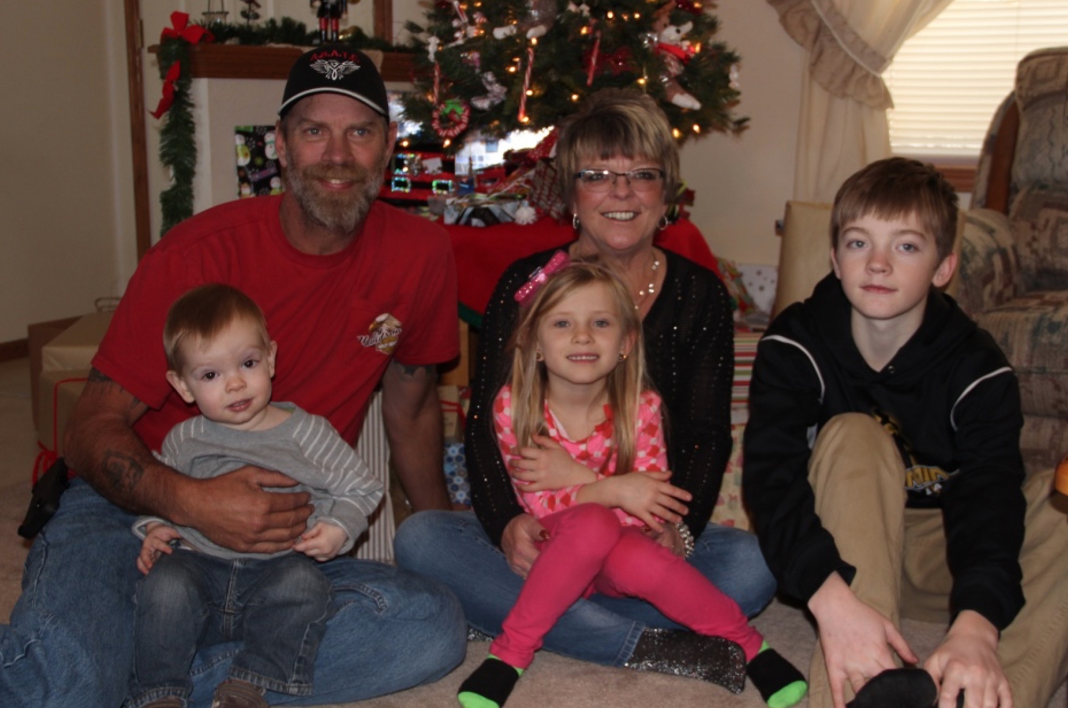 Grandma Nancy & Grandpa Jamie with all of the Grandkids.